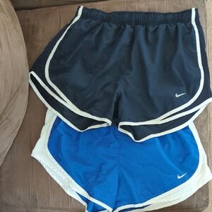 Nike Black and Blue Athletic Shorts Set